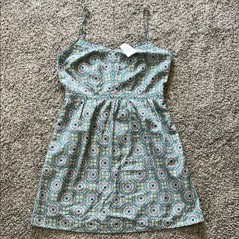 J. Crew Geometric Spaghetti Strap Dress